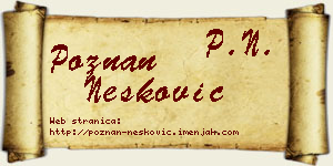 Poznan Nešković vizit kartica